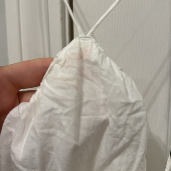 White high neck spaghetti strap mini dress - Picture 5 of 6